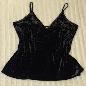 love, Fire Black Velvet Camisole